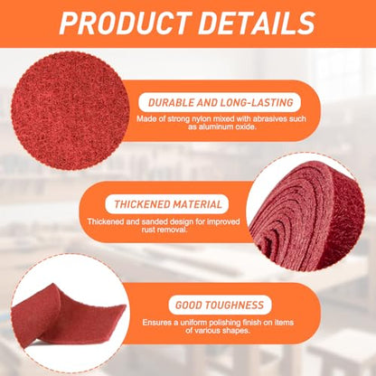 General Purpose Scuff Pads - Cuttable, 6m x 100mm, P240 Grit, Wet/Dry Reusable Sanding Sheets for Paint Prep, Auto Body, Woodworking & DIY