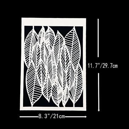 TIAMECH 6 Pcs A4 Reusable Geometric Texture Stencils for Painting