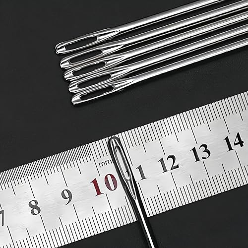 Ourhommie 6-Inch Long Upholsterer Needle Large Eye Hand Sewing Needles