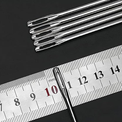 Ourhommie 6-Inch Long Upholsterer Needle Large Eye Hand Sewing Needles