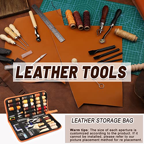 BUTUZE Leather Working Tools, Practical Leather Craft Kit - size: 66 Pcs