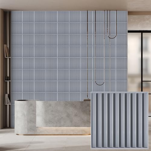 Heikki 30 Pack 3D Wall Panel for Interior Wall Décor, PVC Flower Textured Wall Panels for Living Room Bedroom Hotel Office, 11.8"x11.8", Double-Sided Tape (Gray-XHT) - color: Gray-XHT
