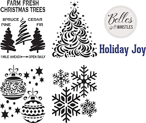 Dixie Belle Paint Company Stencil - Holiday Joy - 16� x 20� - style: Holiday Joy