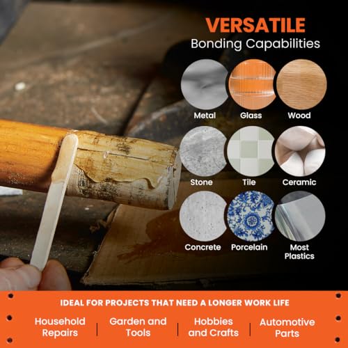 Brampton Extra Strength Epoxy, 20-Minute Work Life, Waterproof 2-Part Epoxy Glue Kit for Tile, Metal, Ceramic, Glass, Wood, Stone, Strong Bonding, Sandable, Paintable Resin, Easy 1:1 Mix, 8 oz - style: 8 FL OZ KIT