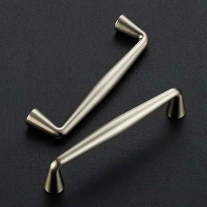 Ravinte Brushed Nickel Cabinet Handles Solid Handles,3-1/2 Inch,10 Pack - color: Brushed Nickel, size: 3-1/2 Inches Hole Center