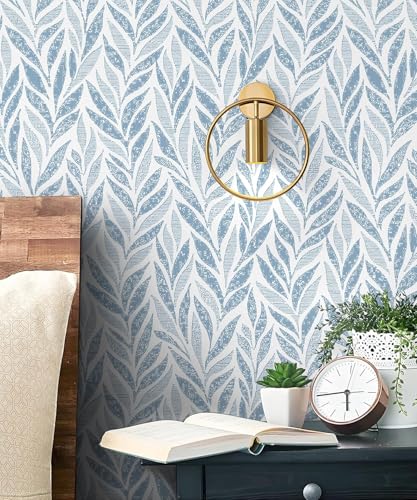 Safiyya 787"x17.3" Blue Peel and Stick Wallpaper Boho Contact Paper Modern Stick on Wallpaper for Bathroom Adhesive Kitchen Wall Paper Vinyl Rolls - color: Blue, size: 17.3" x 787"