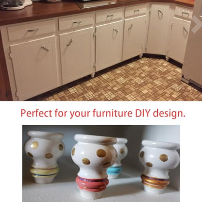3" Tall Solid Wood Furniture Legs Unfinished Bun Feet for Cabinet Sofa Ottoman TV Stand Loveseat Dresser Set of 4 - size: 3"
