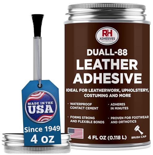 Duall-88 Leather Glue 4 oz - Leather Cement for Upholstery & Repair - size: 4 oz.