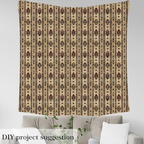 Feelyou 10 Yards Geometric Southwestern Tribal Native American Indian Design Soft Flannel Polyester Upholstery Fabric By The Yard - color: Multi410, size: 10 Yards