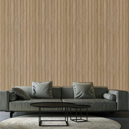 CHIHUT Extra Wide Herringbone Peel and Stick Wall Panel 24"x197" Large Roll Thickened Foam 3D Oak Wood Textured Vinyl Paneling for TV Background Ceiling Brown Self Adhesive Removable Wood Slat Panels - size: 24" x 197"