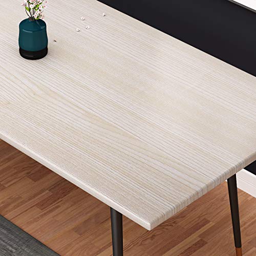 Livelynine 24X394 Inch Large Natural Off White Oak Wood Contact Paper for Countertops Peel and Stick Waterproof Desk Cover Kitchen Vinyl Wrap Cabinet Wallpaper Adhesive Woodgrain Counter Top Covers - size: 24" x 394"