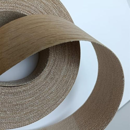 Real White Oak 2 Inch ×50ft Wood Veneer Edge Banding Roll,Preglued Iron On Edging Band with Hot Melt Adhesive-Edgebanding Flexible Wood Tape for Laminate Furniture Cabinet Repair