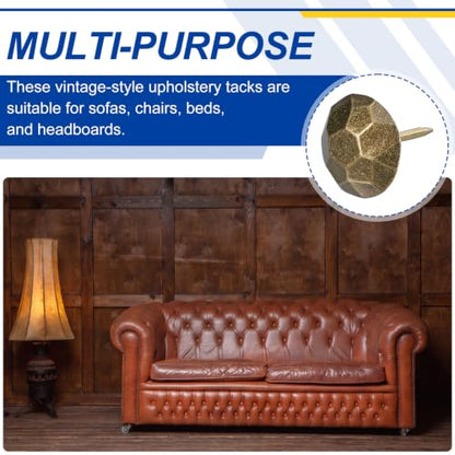 Metal Upholstery Nails for Wood 5/8x3/4 Furniture Tack 100 Pcs - color: Antique-brass, size: 5/8" x 3/4"