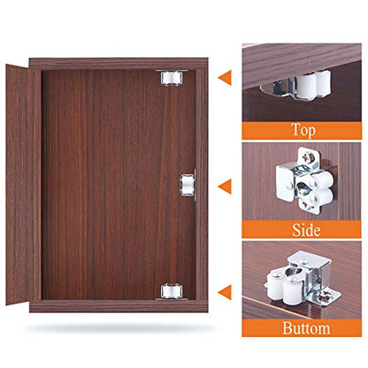 Luomorgo Double Roller Catch Cabinet Latches, Silver, 24 Pack - color: Silver, size: 24 Pieces