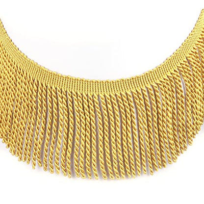 5 Yard Curtain Bullion Fringe Trim-Rayon Tassel Embellishments - color: gold
