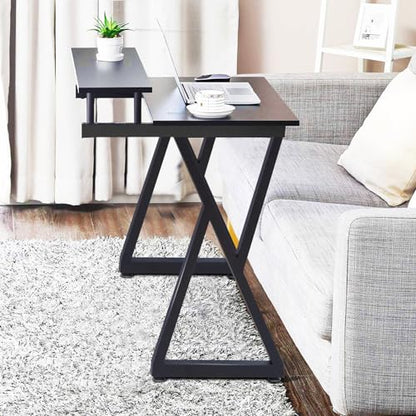 Taelakeni 28 Inch Metal Desk Table Legs, Heavy Duty Industrial Style Dinning Table Leg with Adjustment Feet Pads, Double Triangle - color: Double Triangle, size: 28 IN