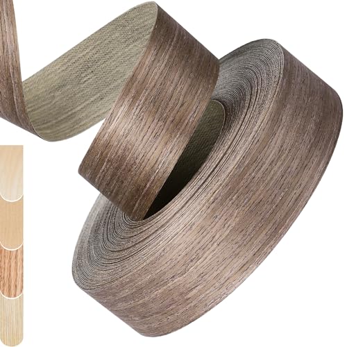 Walnut Edge Banding, 1 1/2 inch x 250ft roll of Veneer Wood Edge Banding Preglued Flexible, Tape Banding for Cabinet Plywood - color: Walnut, size: 1 1/2"x 250ft