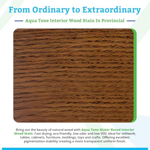 Aqua Coat Aqua Tone Water-Based Wood Stain (5-Gallon, Provincial) - color: Provincial, size: 5 Gallon