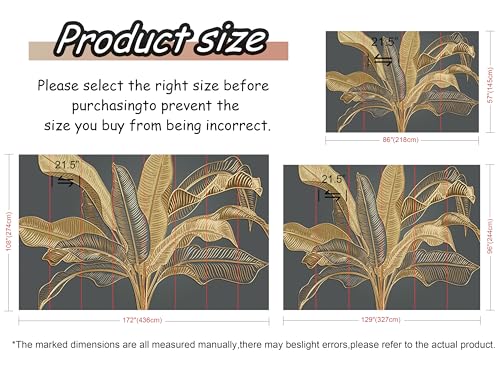 Jdayda Large Banana Leaf Peel and Stick Wallpaper on Gray Background - color: MURAL-311, size: 86" x 57"