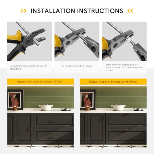 Rergy 10 Pack 5 Inch Black and Gold Cabinet Handles, Solid Zinc Alloy - color: Black and Gold, size: 5 Inch Hole Center
