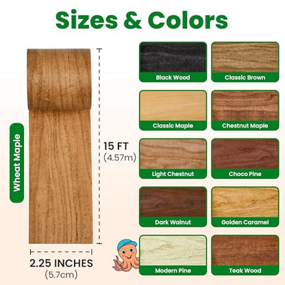 ECOHomes Wood Grain Repair Tape (Wheat Maple, 2.25 Inch x 15 Feet) - color: Wheat Maple, size: 2.25 Inch By 15 Ft