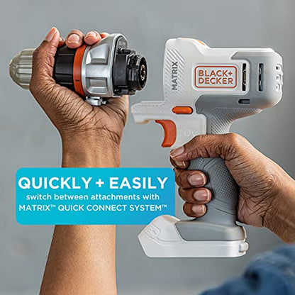 BLACK+DECKER 20V MAX Matrix Cordless Drill/Driver Kit, White (BDCDMT120WC1FF) - style: Drill Kit (White)