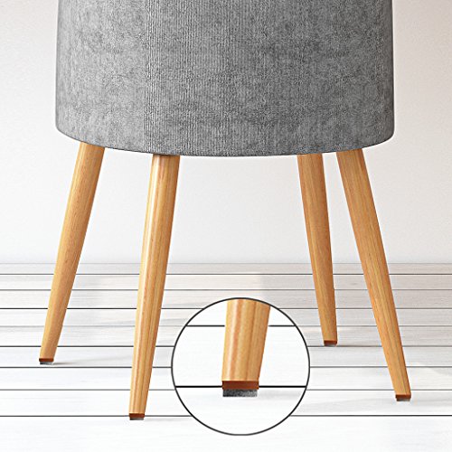 ALIMITOPIA 40pcs Screw-on Furniture Felt Pad Chair Glide Slider Hardwood Floor Protector for Wooden Leg Feet of Chair Table Furniture(Φ28mm or 1.1";Brown) - size: 28mm(Brown)