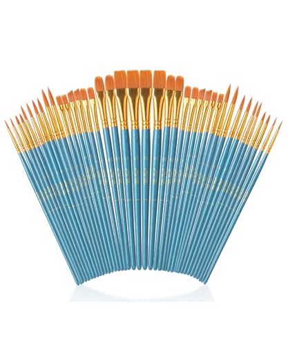 Mr. Pen- Acrylic Paint Brushes Set, 40 Pack, Round & Pointed Tip - color: Blue, size: 40 Pcs