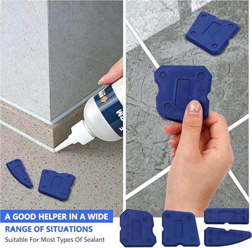 4pcs Silicone Caulking Tool Set Silicone Head Scraper Caulk Remover Sealant for Kitchen Bathroom Window - color: 4Pcs