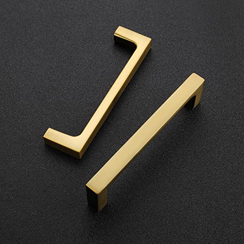 Ravinte Brushed Brass Solid Pulls Cabinet Handles 3-3/4 Inch 30 Pack - size: 3-3/4 Inch Hole Center