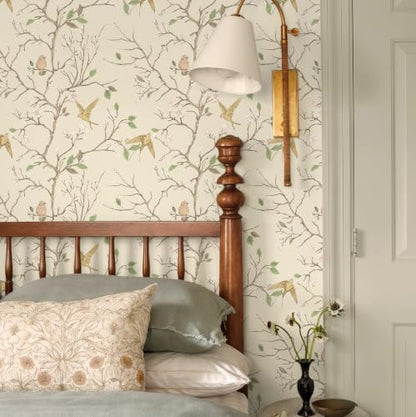CiCiwind Vintage Peel and Stick Wallpaper Bird Wallpaper 17.3''x78.7'' - size: 17.3" x 78"