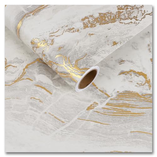 CRE8TIVE Beige Gold Marble Contact Paper for Countertops Waterproof 12"x354" Matte Marble Wallpaper Peel and Stick Kitchen Countertop Self Adhesive Removable Wallpaper for Bedroom Desks Drawers Walls - color: Matte Beige Gold, size: 12" x 354"