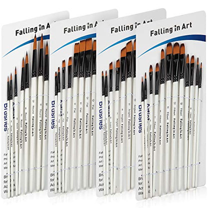 Falling in Art 48 PCS Painting Brushes Sets, Artist Paintbrushes - style: 48 PCS Brush Set