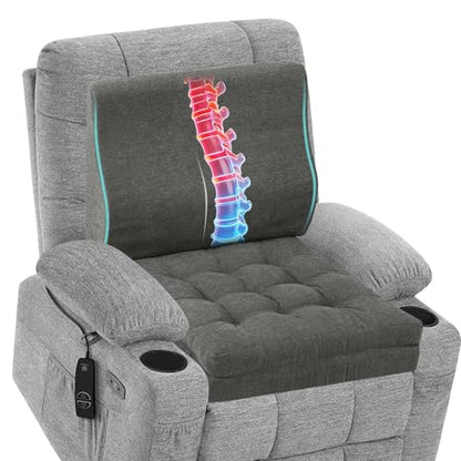 baibu Memory Foam Recliner Cushion with Lumbar Pillow, 20 x 20 in,Dark Grey - color: Dark Grey, size: 20x20x5 Inch (Pack of 1)