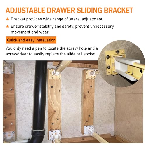 Drawer Slide Socket Set,Cabinet Hardware RV Drawer Part for 1" Drawer Slide - style: 1" Slide Rail Groove