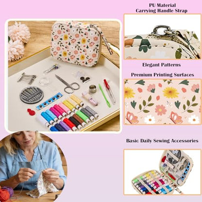 Bobode Travel Sewing Kit for Adults,Cute Basic Sewing Supplies Set - color: 87PCS-HDF