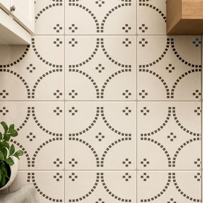 2 Pcs 12" x 12" Tile Stencil Painting Stencil for Walls and Floors - Reusable - Stencils for Painting - Stencil for Home Decor (Modern Mosaic) - style: Modern Mosaic