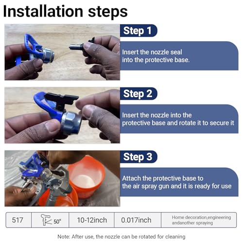 Airless Spray Tip for Standard Airless Paint Spray, Blue - color: BLUE