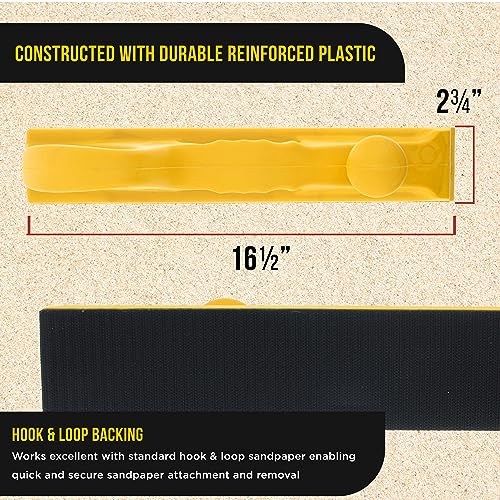 Dura-Gold Rigid Longboard Hand Sanding Block Hook & Loop and PSA Backing - style: Rigid