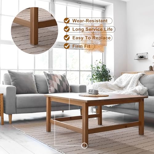 uxcell Felt Furniture Pads, 48Pcs 1.97" x 0.47" Adhesive Backed Felt Non-Slip Anti-Scratch Chair Leg Protectors for Protecting Hardwood Floor, Brown - size: 1.97" x 0.47"