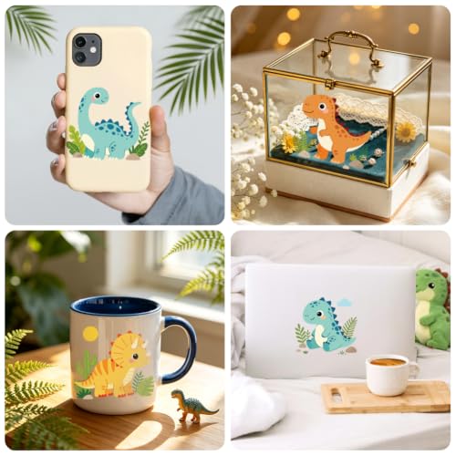 Peacoblue Dinosaur Rub On Transfers for Craft, Transfer Sticker - style: Dinosaur