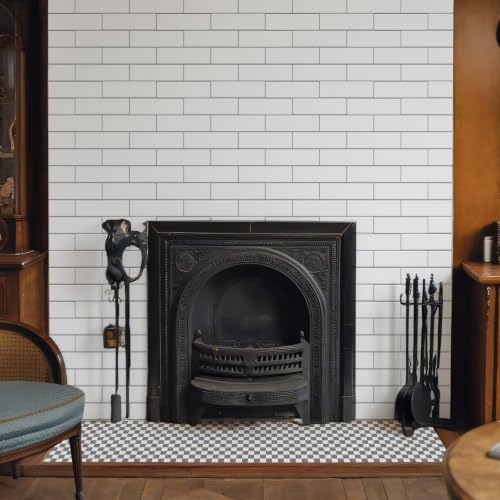 10 Sheets Thick Peel and Stick Backsplash, Self Adhesive Wall Tiles, Stick on Backsplash for Kitchen and Bathroom, 12"x9.8", White - color: Whtie