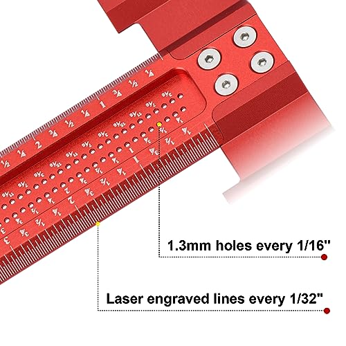 Precision Woodworking T Square 24inch, Reference Square for Layout & Setup - style: 24 inch