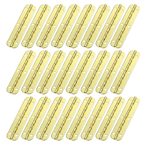 T Tulead Mini Box Hinges Golden Butt Folding Hinge 2.56"x0.59" 24PCS - style: Golden,2.56"x0.59",24pcs