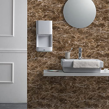 Brown Marble Contact Paper Granite Peel and Stick Countertops Self-Adhesive - size: 17.7" x 118.1"