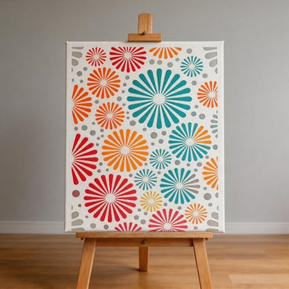 TIAMECH A4 Reusable Geometric Firework Stencil for Painting - style: Geometric Firework
