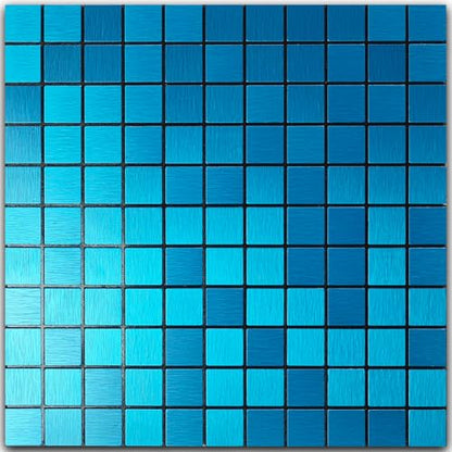 10pcs Waterproof Mosaic Wall Stickers, Blue - color: Blue