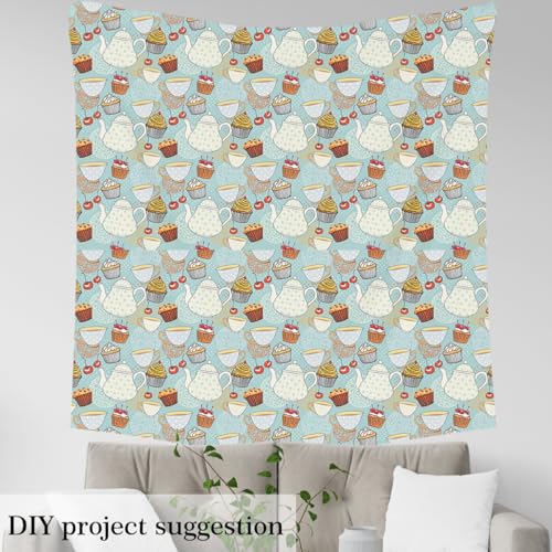 Feelyou Afternoon Tea Upholstery Fabric Soft 1 Yards - color: Multi 04, size: 1 Yard