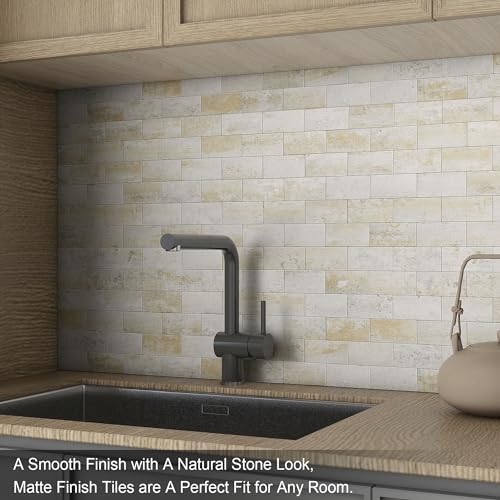 BeNice Marble Peel Stick Backsplash Tile Kitchen Blue Yellow Rust 10pcs - color: Blue Yellow Rust, size: 10sheets