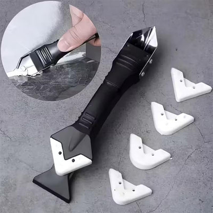 3-in-1 Silicone Caulking Tools Set,Multi-Angle Removal & Scraping Tool